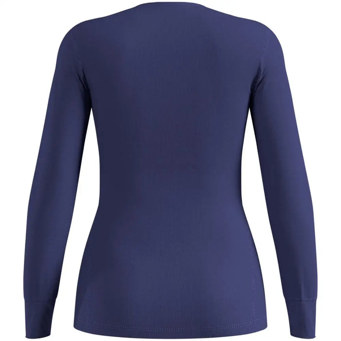 Bielizna termoaktywna z długim rękawem Odlo BL TOP crew neck s/s ACTIVE WARM roz. M Niebieska - Thermoactive