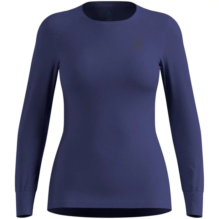Bielizna termoaktywna z długim rękawem Odlo BL TOP crew neck s/s ACTIVE WARM roz. L Niebieska - Thermoactive