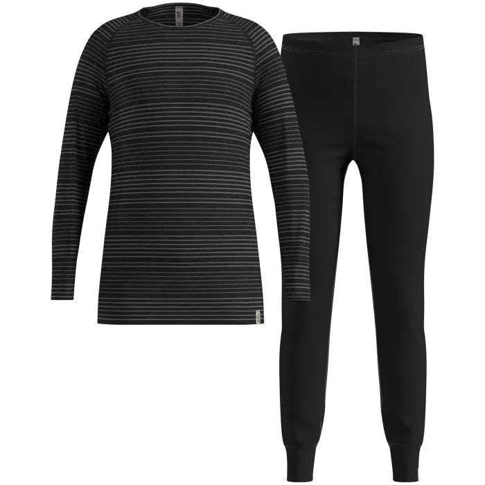 Bielizna termoaktywna - zestaw Odlo Set long ACTIVE WARM SET roz. 128cm Czarna - Thermoactive