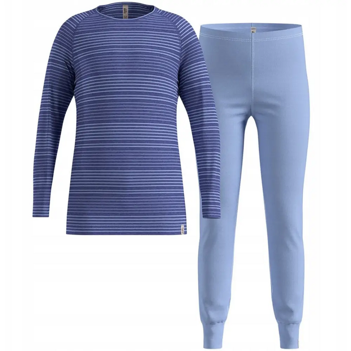 Bielizna termoaktywna - zestaw Odlo Set long ACTIVE WARM SET roz. 140cm Granatowa - Thermoactive