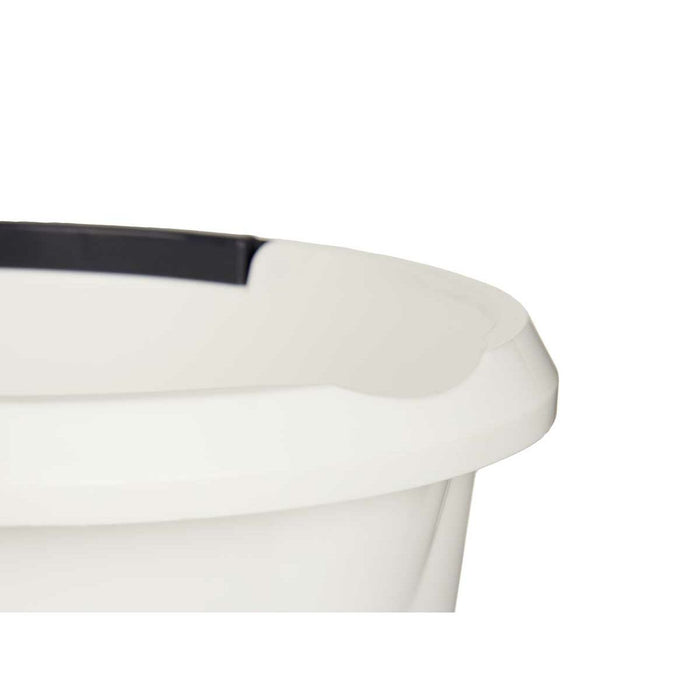 Bucket with Handle White Anthracite 10 L 30 x 28,5 x 30 cm (18 Units)