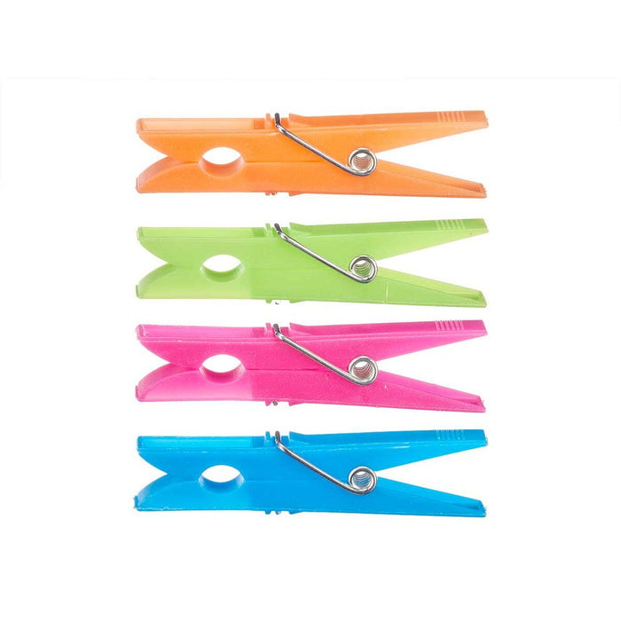 Clothes Pegs Multicolour Plastic 7 x 1 cm 1 x 7 x 7 cm 10 x 20 x 3,5 cm 10 x 22 x 3,5 cm Set 24 Pieces (24 Units)