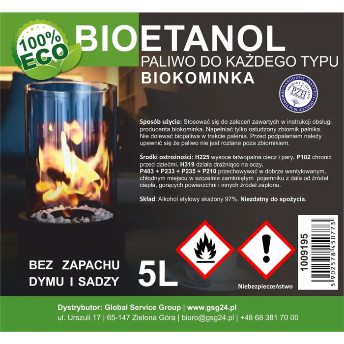 Bio alcohol bio ethanol BIO fuel for bio fireplace 5L - *Temporary category<<<HurtelXML