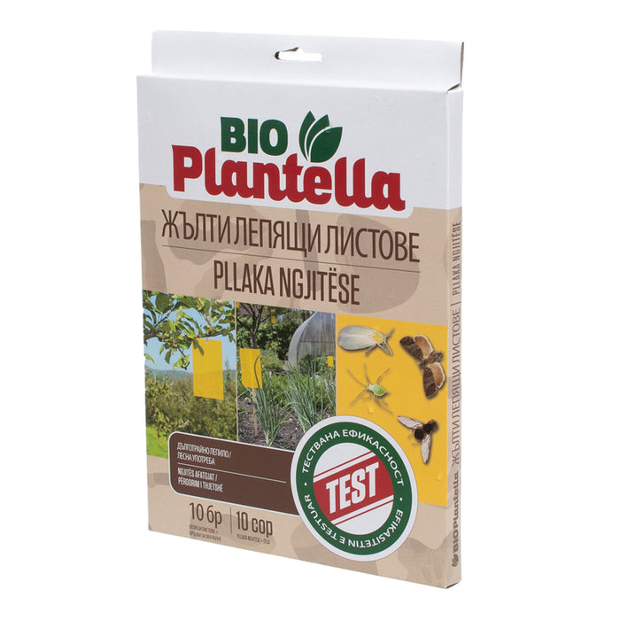 ADHESIVE YELLOW TAPES AGAINST PESTS 10PCS BIO PLANTELLA
