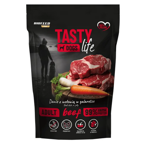 BIOFEED Tasty dog life wołowina 90% saszetka 500g - Wet foodDLP-KAM<<<For the dogDLP<<<ActionPL