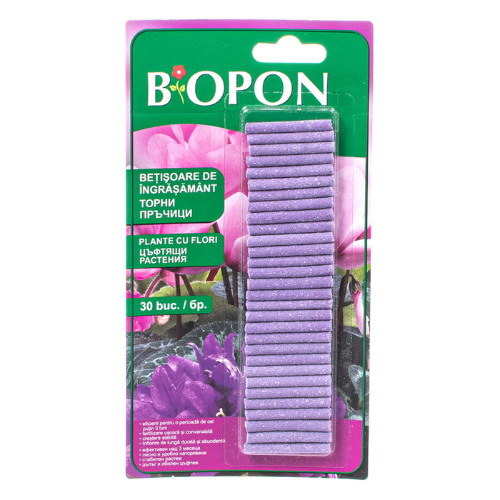 FERTILIZER ON STICKS FOR FLOWERING PLANTS 30PCS BIOPON