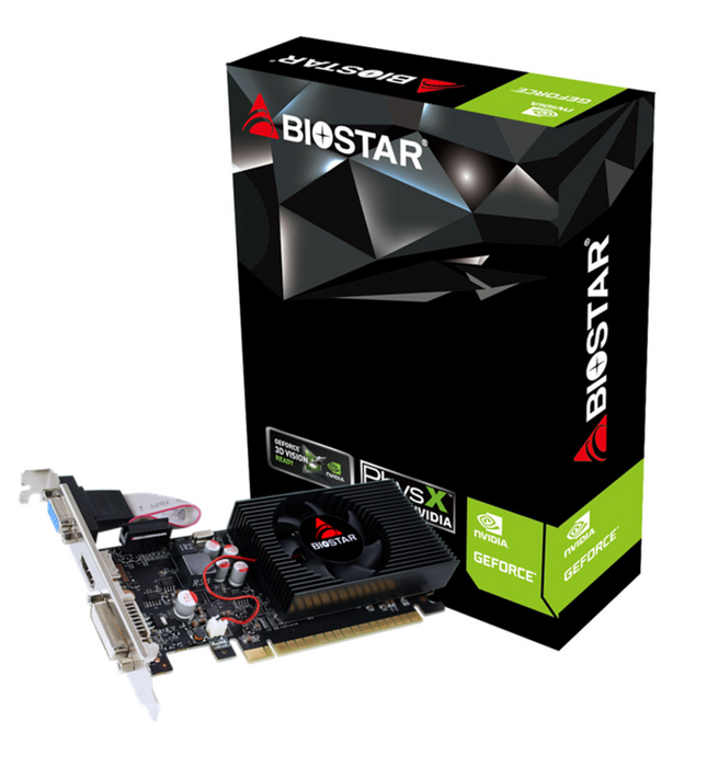 Video card BIOSTAR GeForce GT730, 4GB, GDDR3, 128 bit, DVI-I, D-Sub, HDMI
