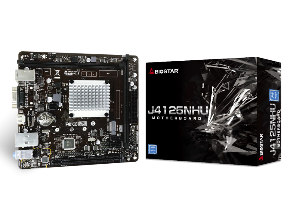 Motherboard Biostar J4125NHU, Intel® Quad-Core Processor J4125, mATX, 2x DIMM DD4