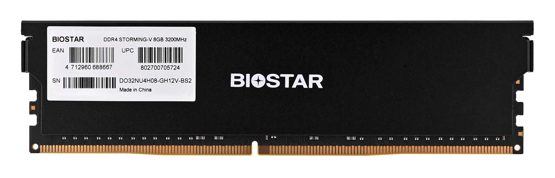 Biostar DDR4 Storming V memory module 8 GB 1 x 8 GB 3200 MHz (DX32NU4H08)