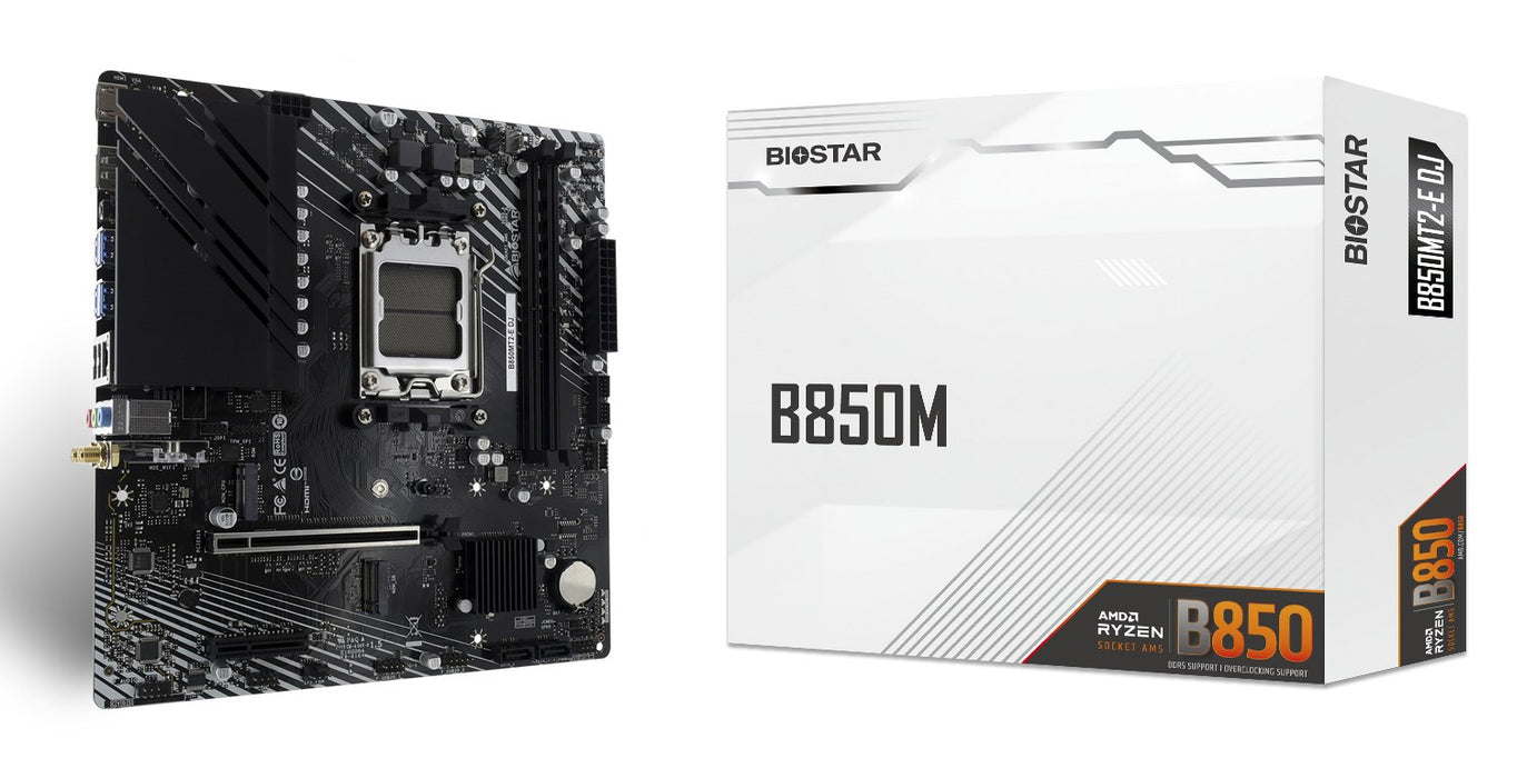 Biostar B850MT2-E DJ motherboard AMD B850 Socket AM5 micro ATX
