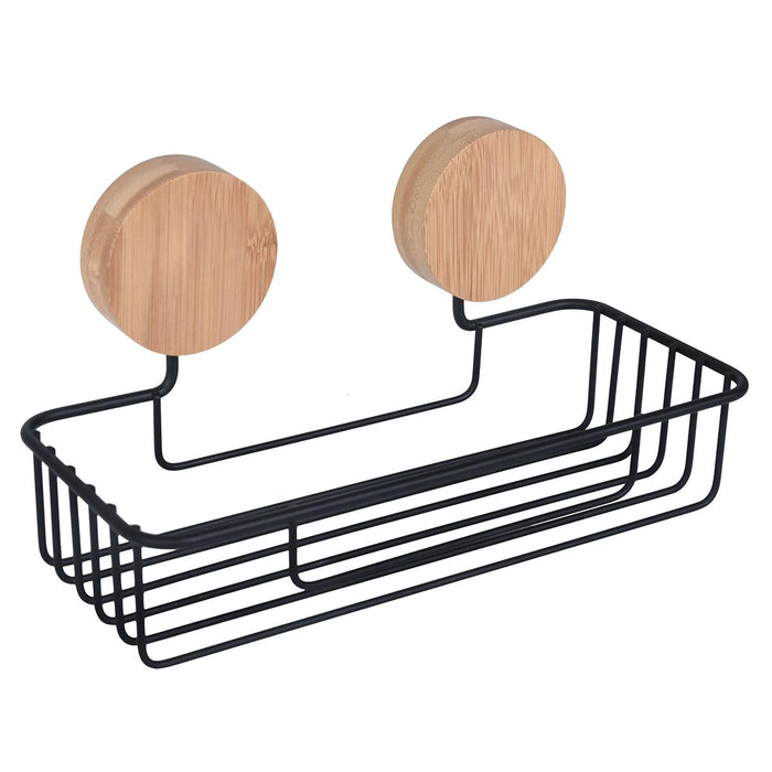 SHELF RECTANGULAR PLAIN PLUS 1 LEVEL BLACK
