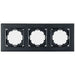 BLACK NILSON ALEGRA TRIPLE FRAME - Ключове и контакти<<<Електроматериали<<<Praktiker&&&Ключове и