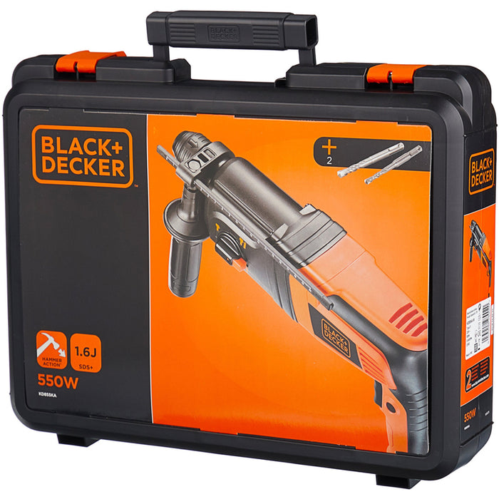 PERFORATOR BLACK&DECKER KD855KA 1.60 J, SDS PLUS, 550 W, SUITCASE