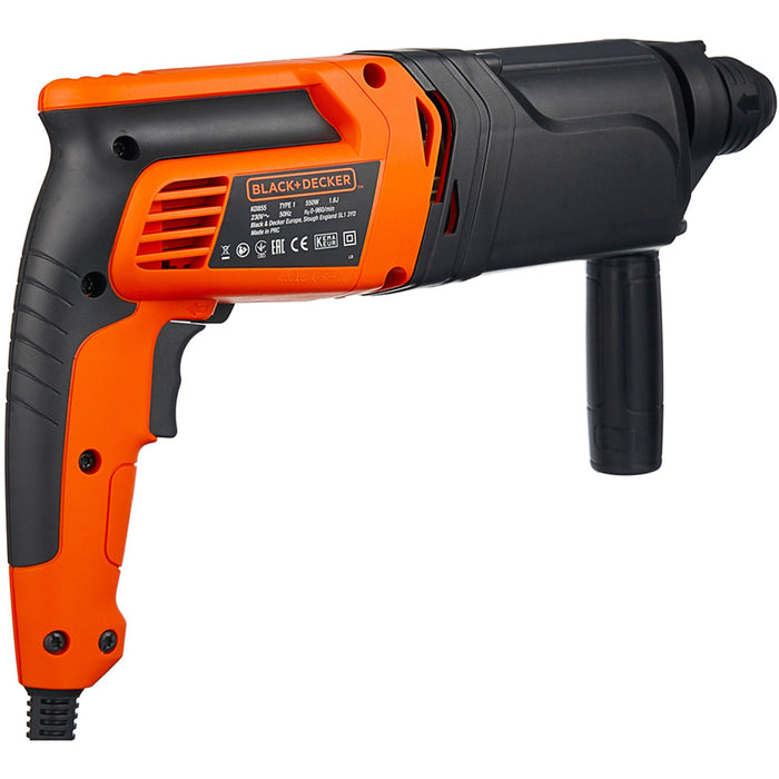 PERFORATOR BLACK&DECKER KD855KA 1.60 J, SDS PLUS, 550 W, SUITCASE