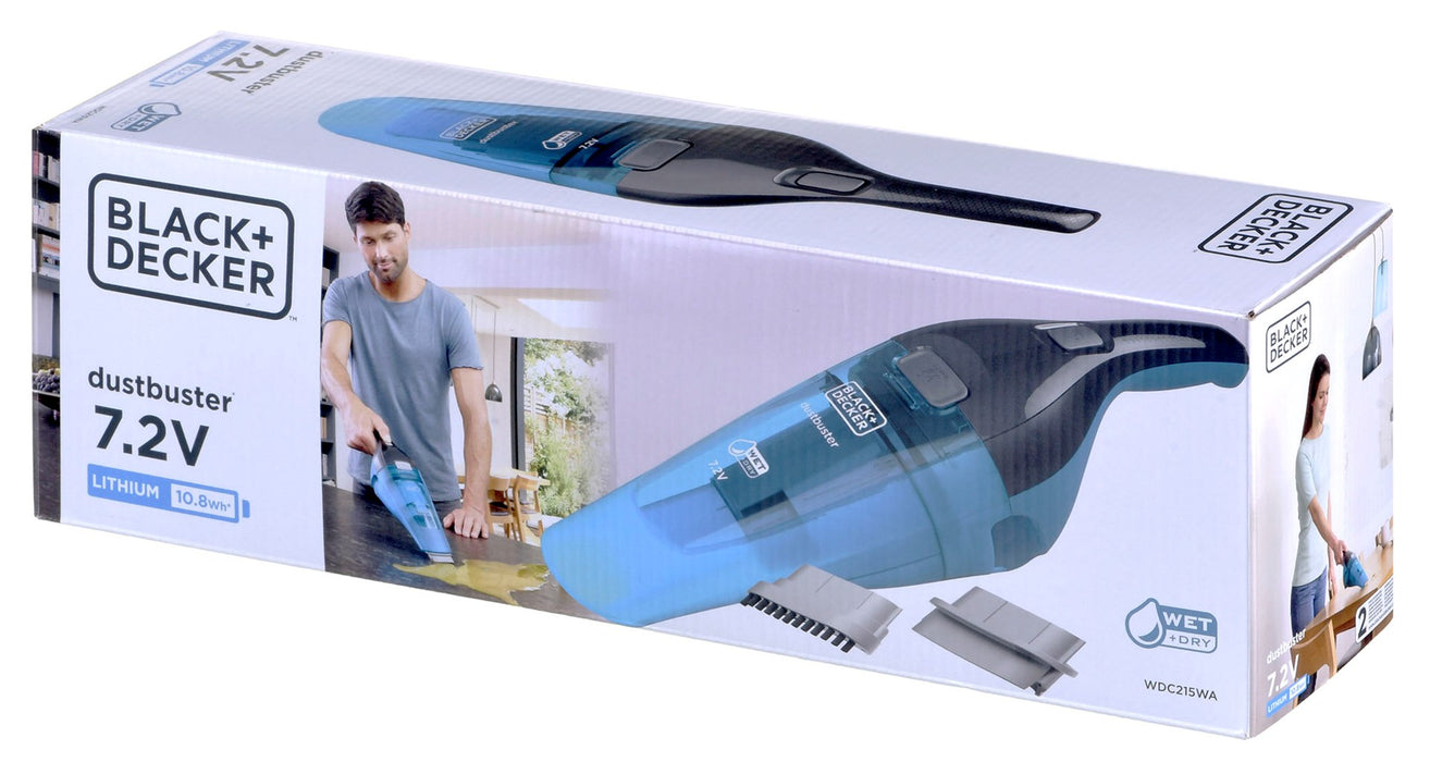 Black & Decker WDC215WA handheld vacuum Blue, Titanium Bagless