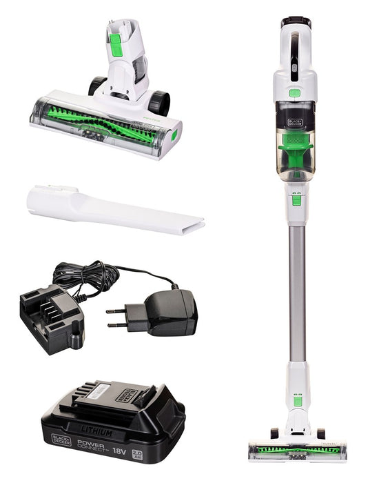 Black & Decker REVSV18D1 stick vacuum/electric broom 2-in-1 stick vacuum Battery Dry Bagless 0.5 L 36 W Green, White 2 Ah