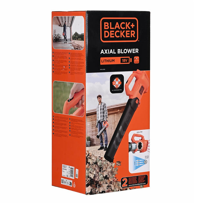 Black & Decker BCBL200B cordless leaf blower 145 km/h Orange 12 V Lithium-Ion (Li-Ion)