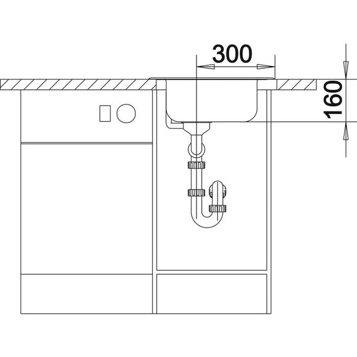 KITCHEN SINK BLANCO TIPO 45 48X50X16 CM. MATT