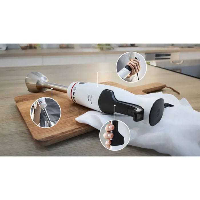 BLENDER BOSCH MSM4W421 WHITE 800 W - Пасатори<<<Домакински електроуреди<<<Мебели и интериор<<<Praktiker&&&Кухненски