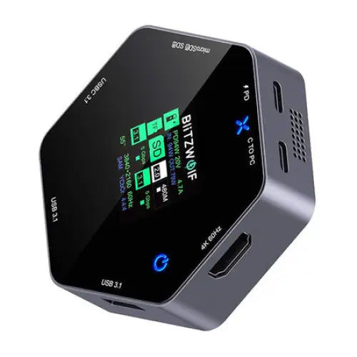 Blitzwolf 8in1 docking station BW-TH16 USB 100W LCD Smart Display - Docking stations<<<IT Accessories<<<InnproXML