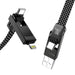 Blitzwolf BW-HDC7 4-in-1 USB + C + Lightning cable 240W 1.2m (black) - Combo Cables<<<USB cables<<<GSM
