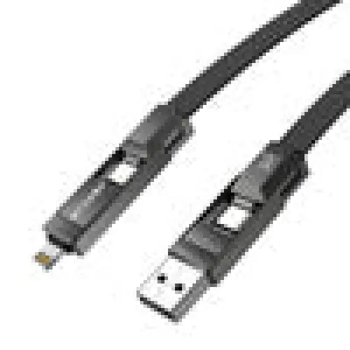Blitzwolf BW-HDC7 4-in-1 USB + C + Lightning cable 240W 1.2m (black) - Combo Cables<<<USB cables<<<GSM