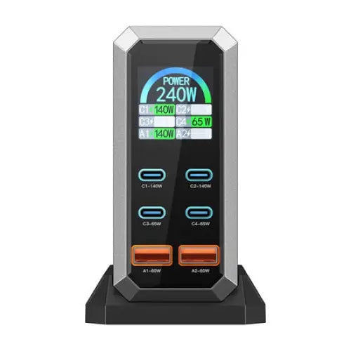 Blitzwolf BW-S31 2xUSB-A 4xUSB-C PD 240W network charger. - mains chargers<<<Chargers<<<GSM Accessories<<<InnproXML