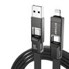 Blitzwolf BW-HDC7 4-in-1 USB+C+Lightning cable 240W 1.2m (black)