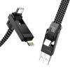 Blitzwolf BW-HDC7 4-in-1 USB+C+Lightning cable 240W 1.2m (black)