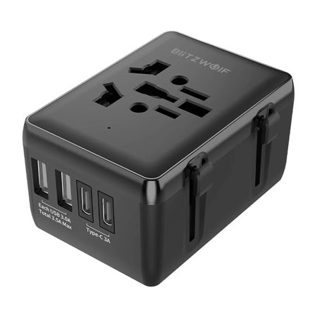 Blitzwolf BW-TA1 4-in-1 Travel Adapter 2xUSB + C + PD 20W