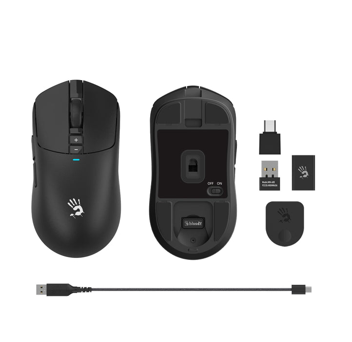 A4tech Bloody R72 Pro Wireless Optical Gaming Mouse - Black