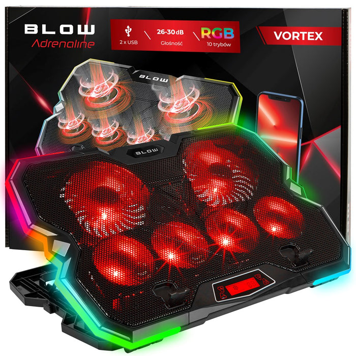 6 FAN VORTEX RGB Laptop Cooling Pad