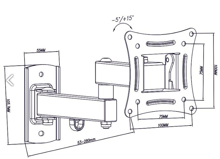 Blow TV mount 10-27'' Black