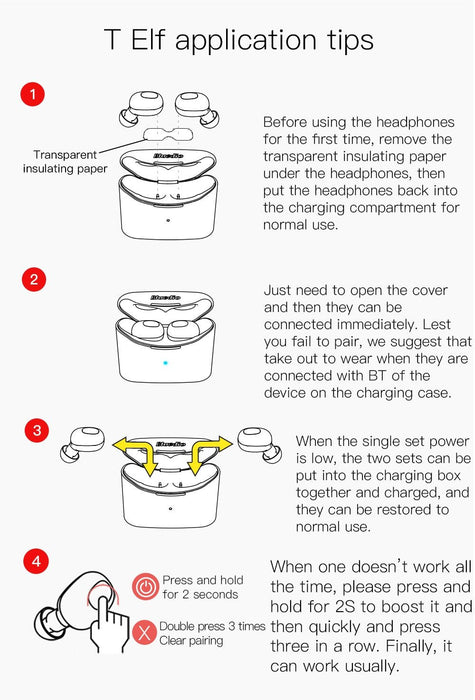 Bluedio T-elf Wireless bluetooth headset TWS stereo microphone with Powerbank - Wireless Earphones and Headphones