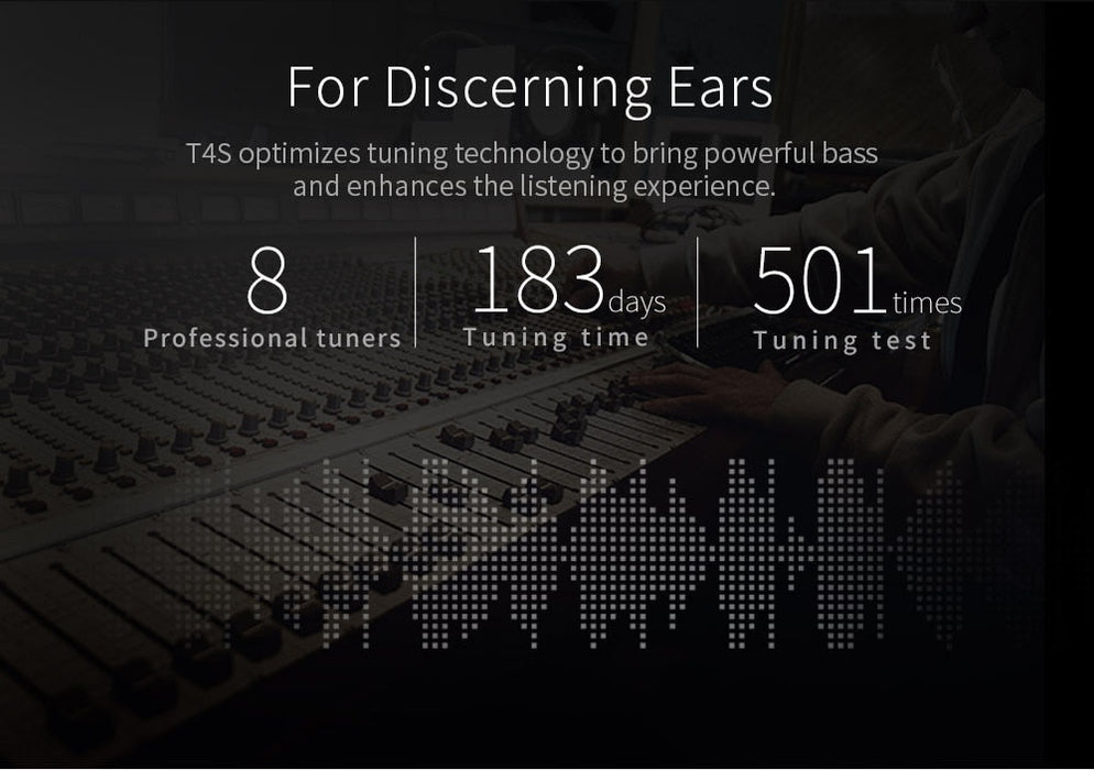 Bluedio T4S Bluetooth 4.2 Wireless Headphones ANC Extra Bass - Wireless Earphones