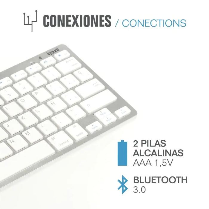 Bluetooth Keyboard iggual IGG316788 Spanish Monkey (1 Piece) - Клавиатури<<<Електроника Периферни и резервни