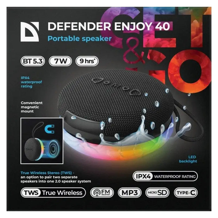 BLUETOOTH SPEAKER DEFENDER ENJOY 40 7W - Portable speakersAKG-GLO<<<GSM accessoriesAKG<<<ActionPL