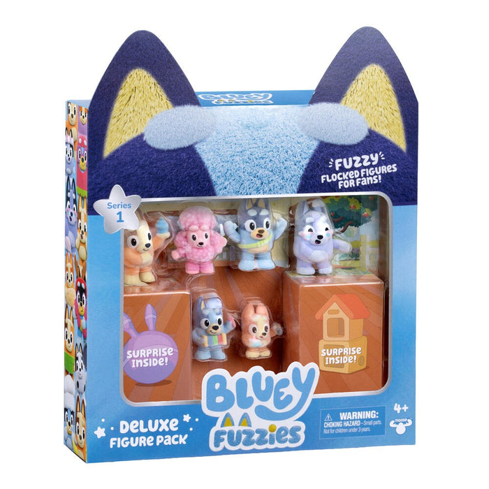 Moose Bluey - Fuzzies Deluxe Figure Set, 8 Pieces