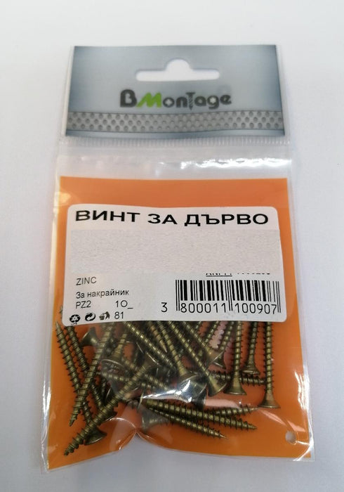 SCREW FOR WOOD PZ/ZINC 4.0X16 35PCS BM