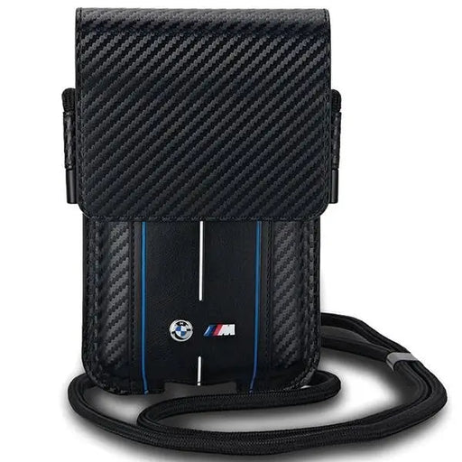 BMW Carbon & Blue Stripe phone bag - black - Others<<<HurtelXML