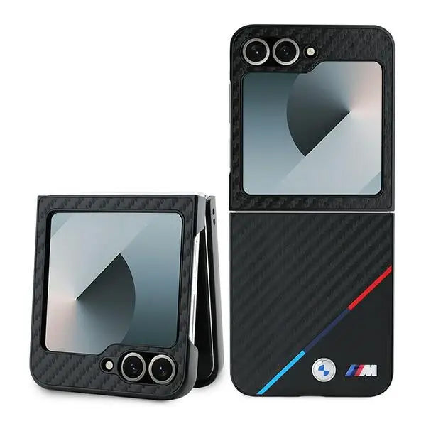 BMW Carbon Tricolor Case for Samsung Galaxy Z Flip 6 - Black - Cell phone cases and covers<<<HurtelXML