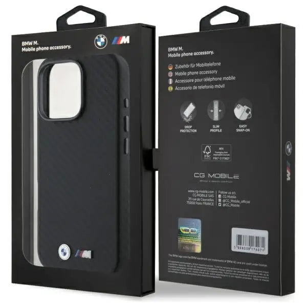 BMW Carbon Wrapped Metal iPhone 16 Pro Max Case - Black - Cell phone cases and covers<<<HurtelXML