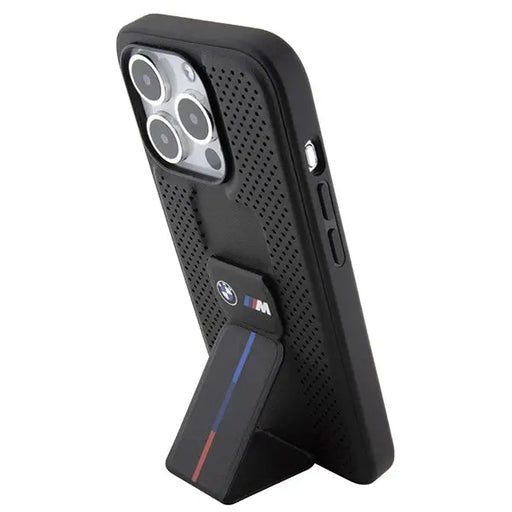 BMW Grip Stand Smooth & Perforated case for iPhone 15 Pro - black - Cell phone cases and covers<<<HurtelXML