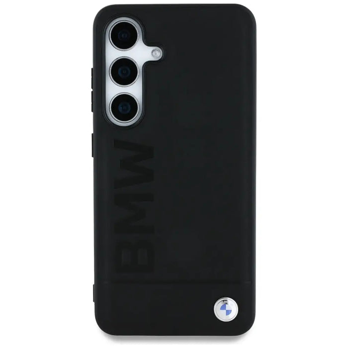 BMW Leather Big Wordmark Case for Samsung Galaxy S25+ - Black - Cell phone cases and covers<<<HurtelXML