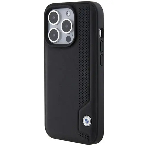 BMW Leather Blue Dots iPhone 15 Pro Max Case - Black - Cell phone cases and covers<<<HurtelXML