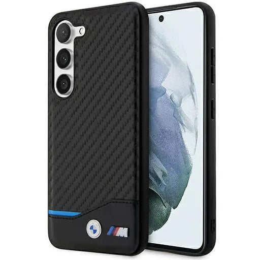 BMW Leather Carbon case for Samsung Galaxy S23+ - black - Cell phone cases and covers<<<HurtelXML