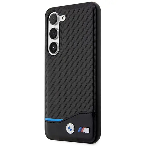 BMW Leather Carbon case for Samsung Galaxy S23+ - black - Cell phone cases and covers<<<HurtelXML