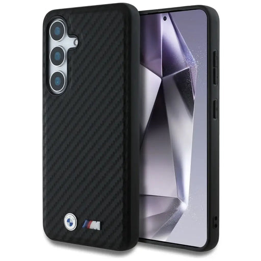 BMW Leather Carbon MagSafe Case for Samsung Galaxy S25+ - Black - Cell phone cases and covers<<<HurtelXML