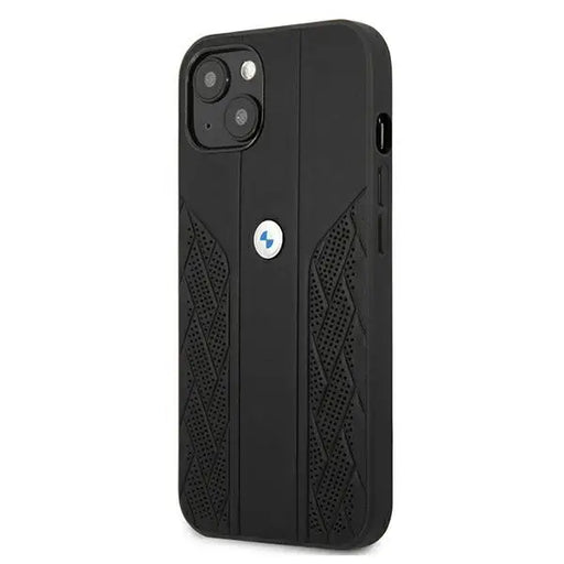BMW Leather Curve Perforate Case for iPhone 13 mini - Black - Cell phone cases and covers<<<HurtelXML