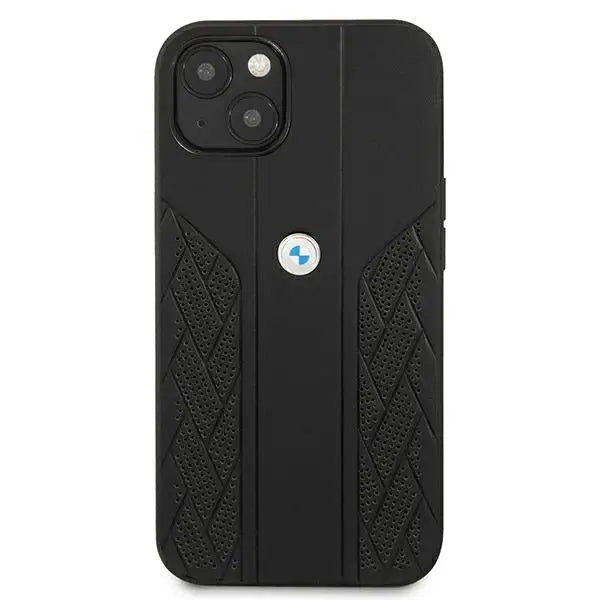BMW Leather Curve Perforate Case for iPhone 13 mini - Black - Cell phone cases and covers<<<HurtelXML